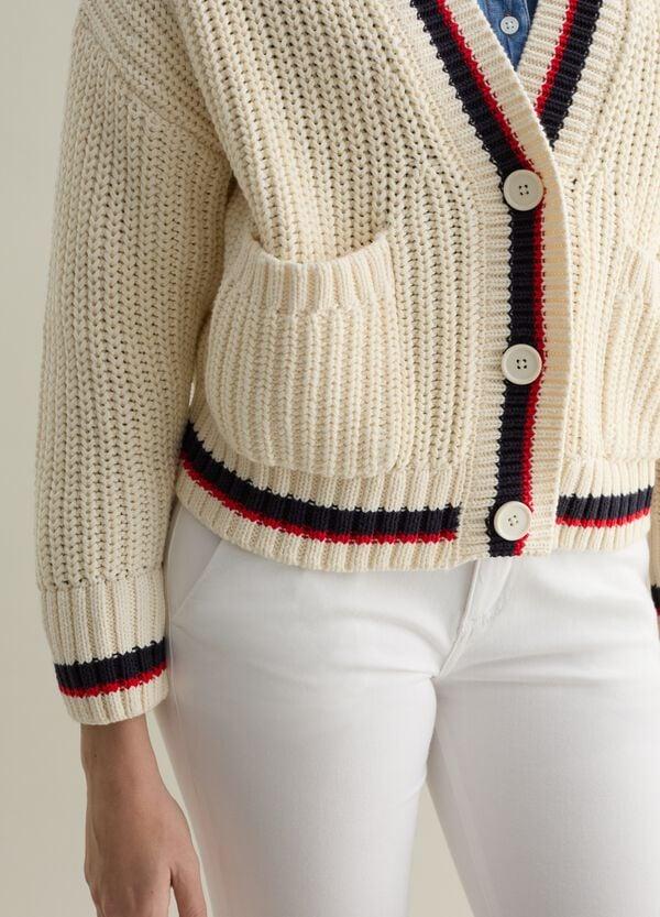 Ovs Cardigan Con Profili A Contrasto