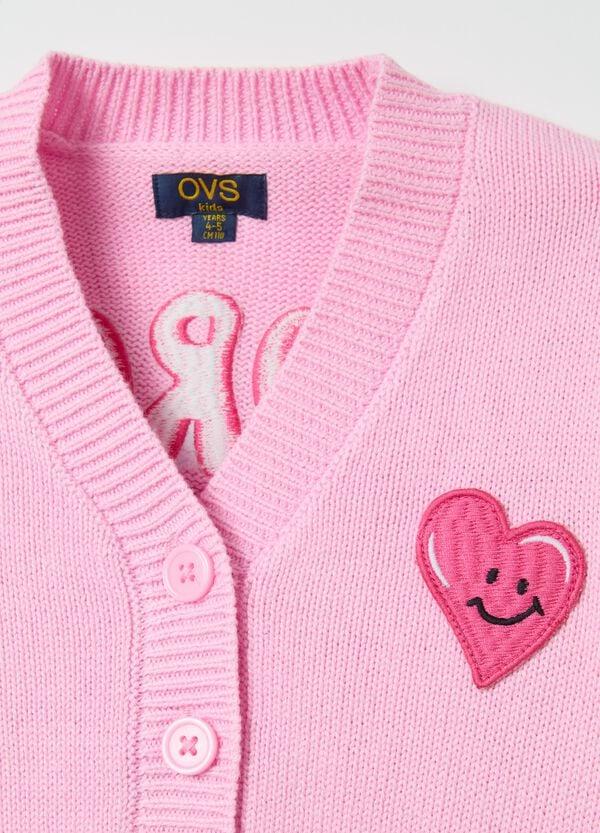 Ovs Cardigan Con Scollo A V E Ricamo "More Love"