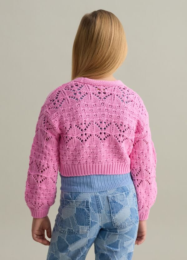 Ovs Cardigan Con Scollo A V Lavorazione Traforata