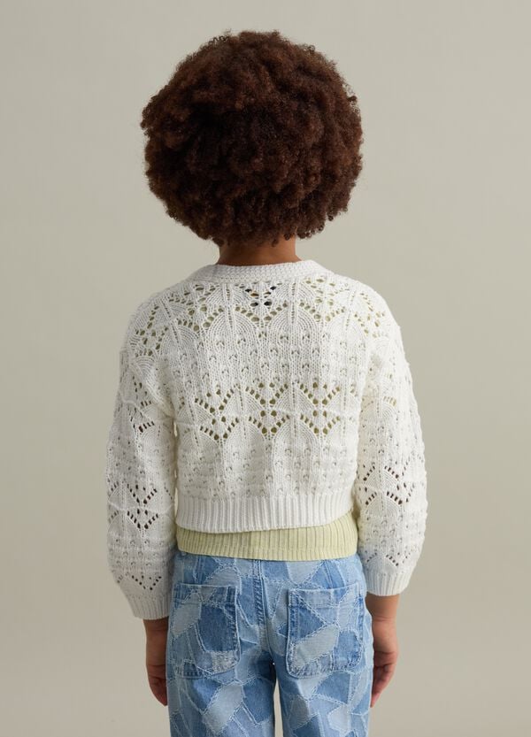 Ovs Cardigan Con Scollo A V Lavorazione Traforata