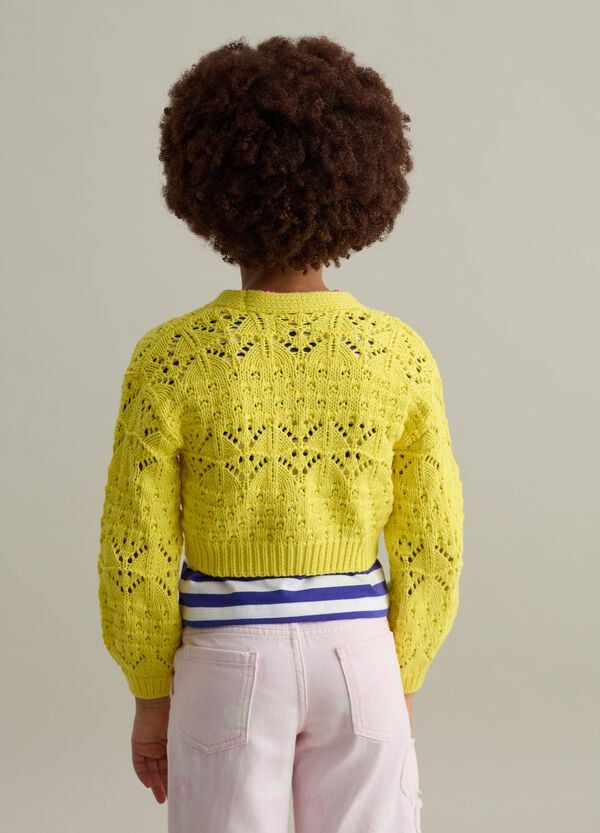 Ovs Cardigan Con Scollo A V Lavorazione Traforata