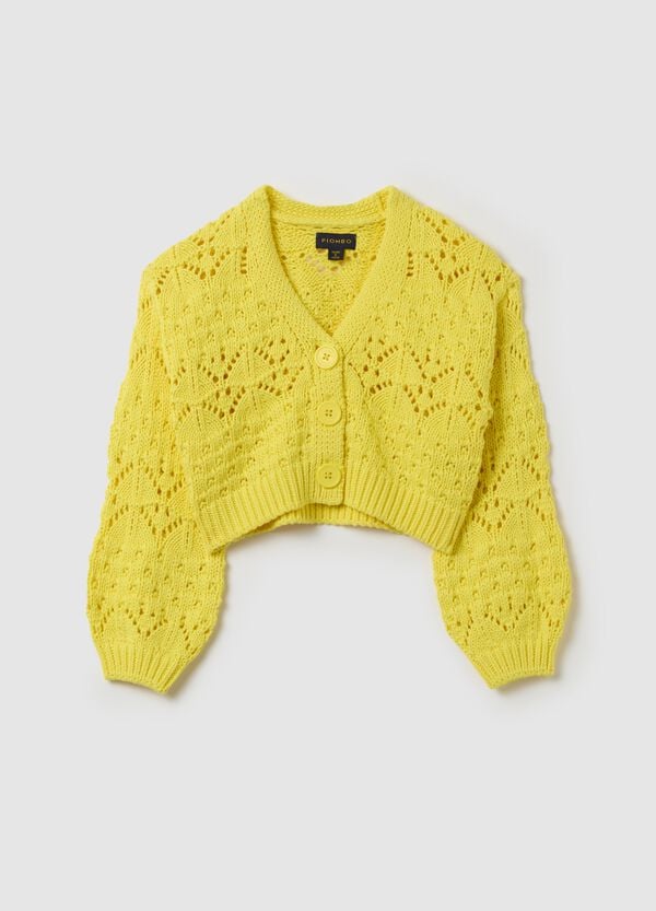 Ovs Cardigan Con Scollo A V Lavorazione Traforata