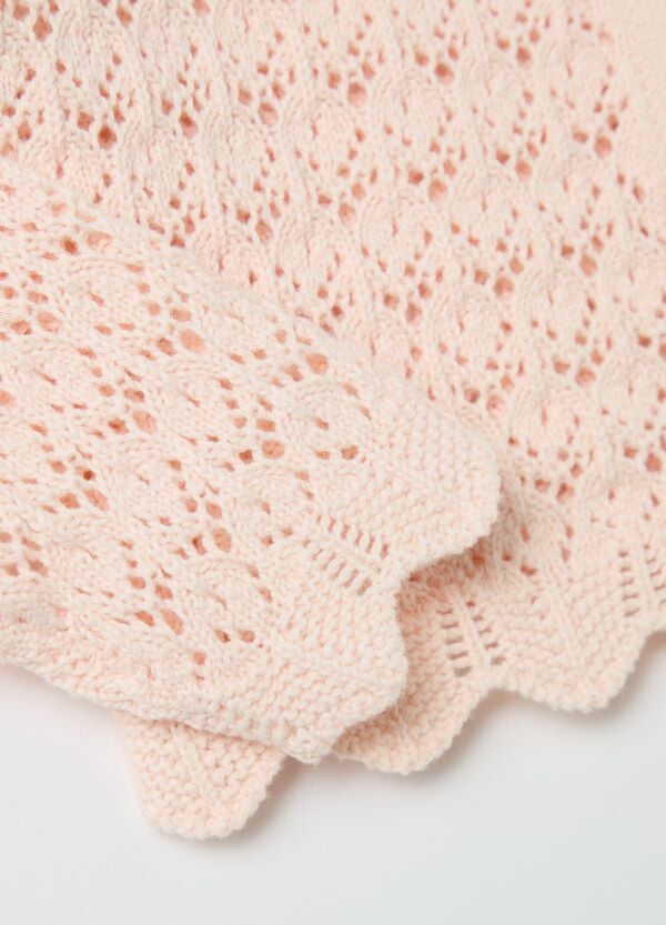 Ovs Cardigan Con Trama Traforata E Fiori Crochet