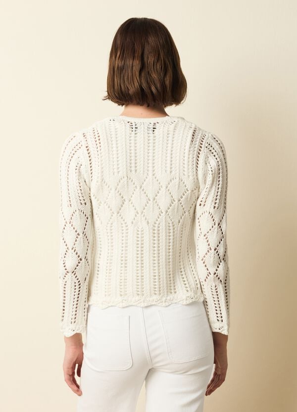 Ovs Cardigan Crochet Con Laccetti
