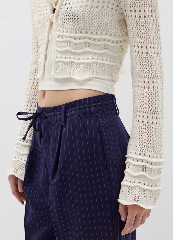 Ovs Cardigan Crochet Con Laccetti