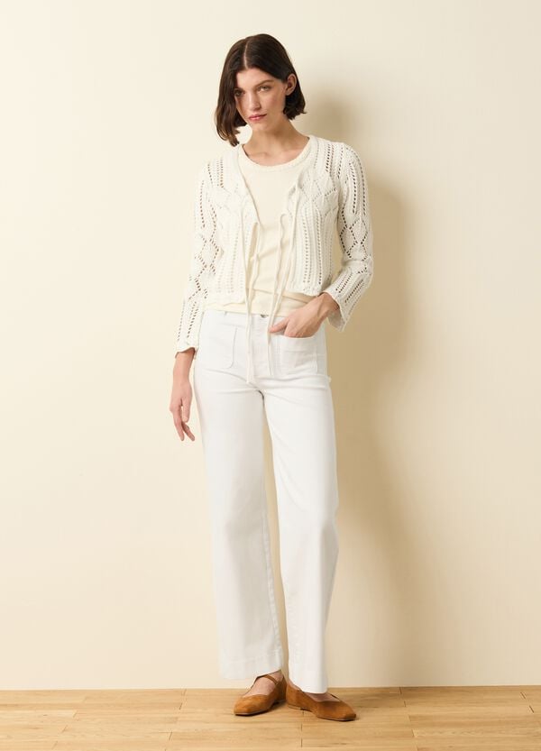 Ovs Cardigan crochet con laccetti