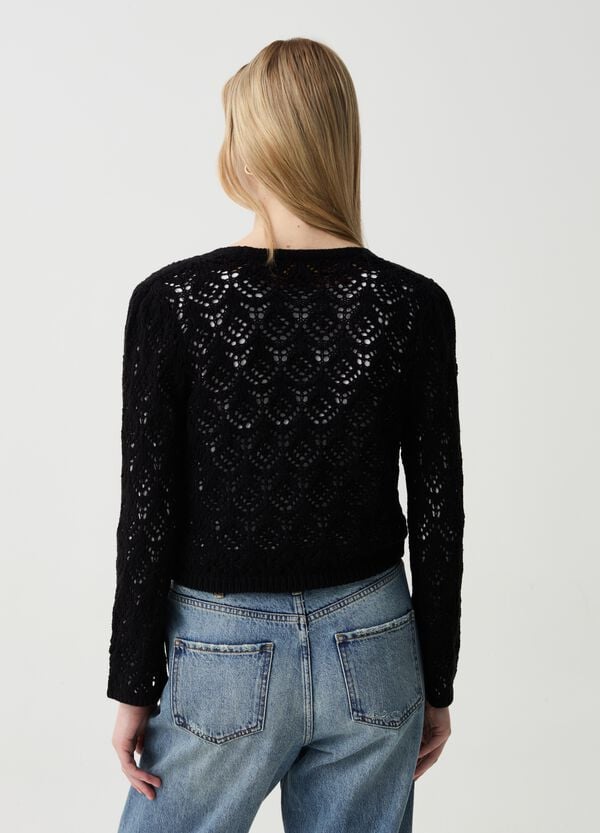 Ovs Cardigan Crochet Con Laccetto