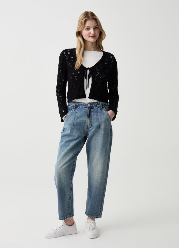 Ovs Cardigan crochet con laccetto