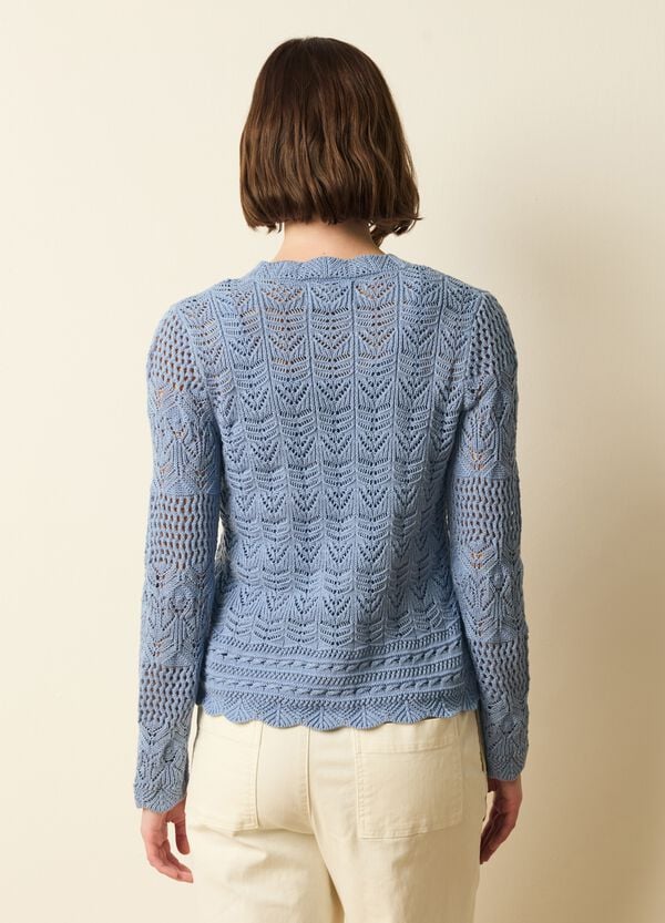 Ovs Cardigan Crochet Con Scollo A V