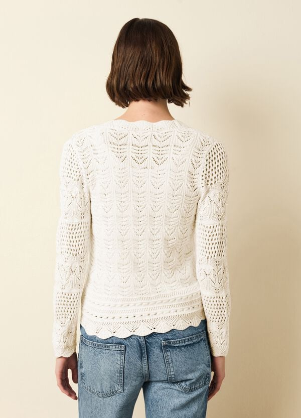 Ovs Cardigan Crochet Con Scollo A V