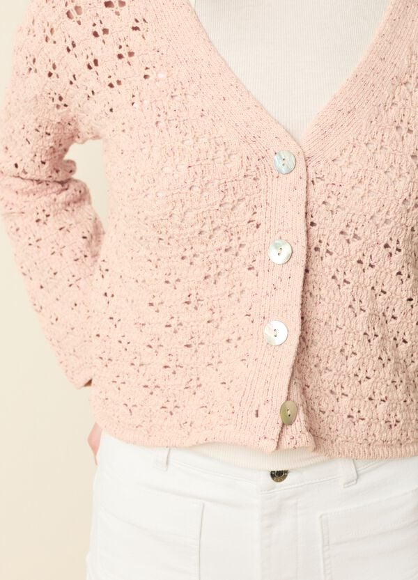 Ovs Cardigan Crochet Con Scollo A V