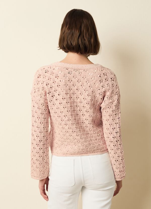 Ovs Cardigan Crochet Con Scollo A V