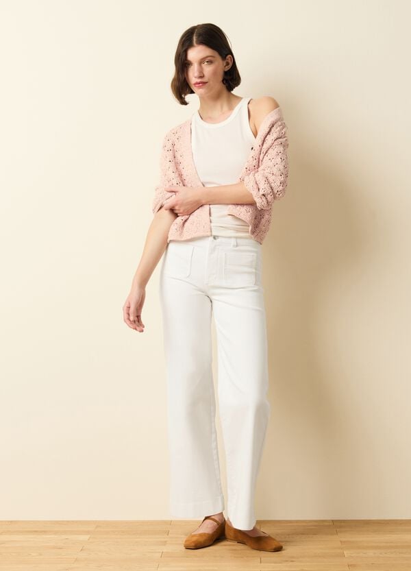 Ovs Cardigan crochet con scollo a V