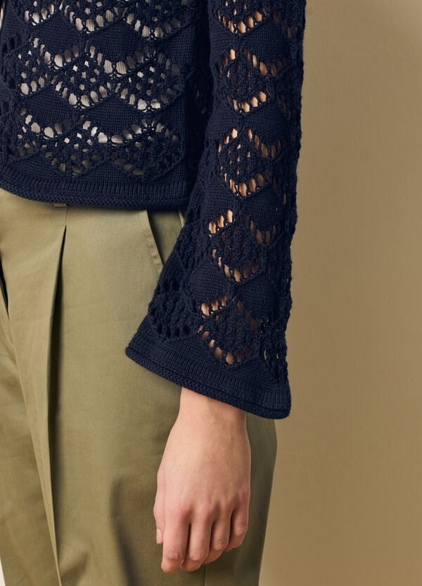 Ovs Cardigan Crochet Scollo A V