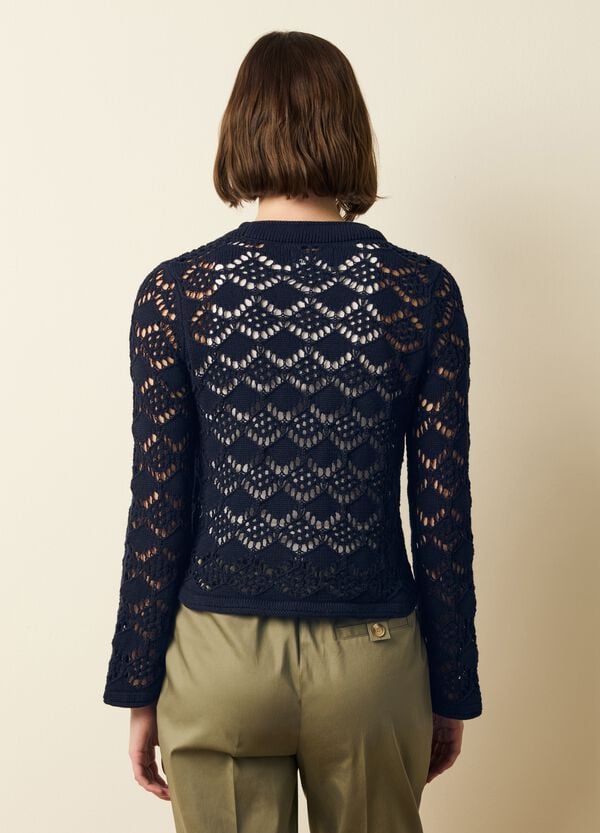 Ovs Cardigan Crochet Scollo A V