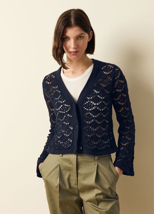 Ovs Cardigan crochet scollo a V