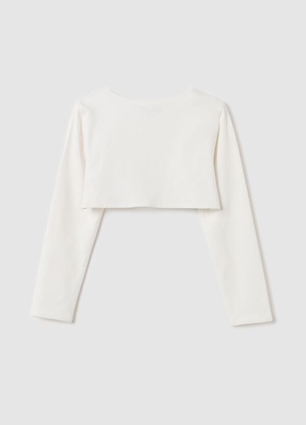 Ovs Cardigan Cropped Fit In Jersey