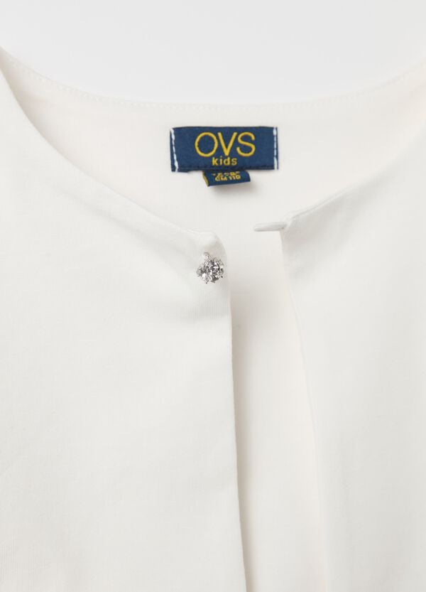 Ovs Cardigan Cropped Fit In Jersey