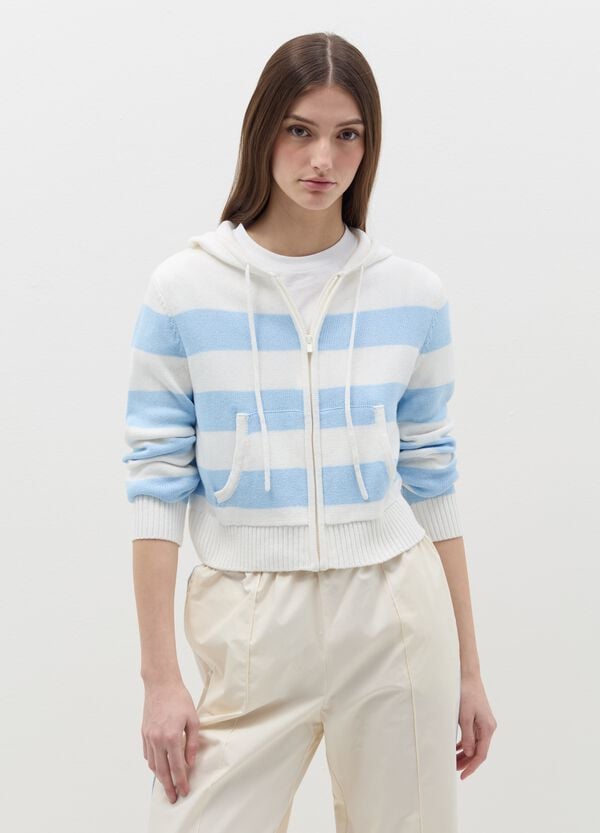 Ovs Cardigan Full-zip Con Cappuccio