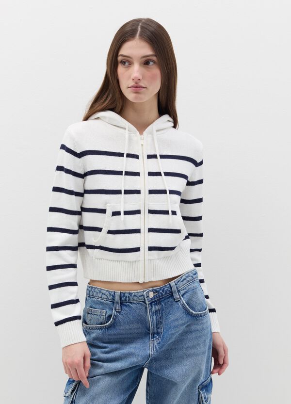 Ovs Cardigan Full-zip Con Cappuccio