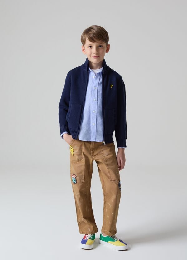Ovs Cardigan full-zip con ricamo