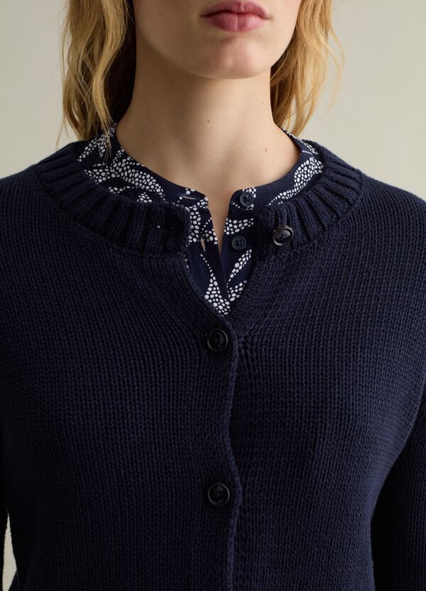 Ovs Cardigan Girocollo In Cotone