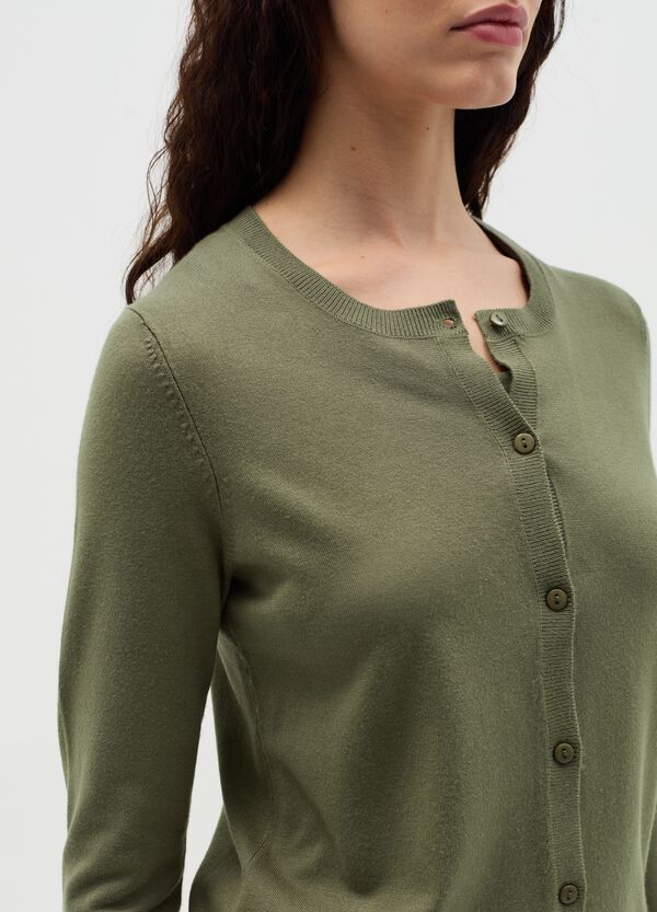 Ovs Cardigan Girocollo Tinta Unita