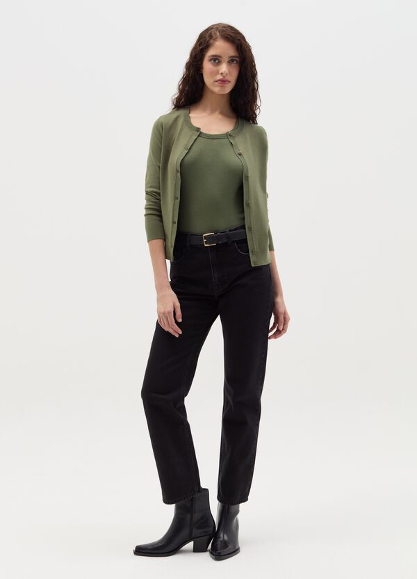 Ovs Cardigan girocollo tinta unita