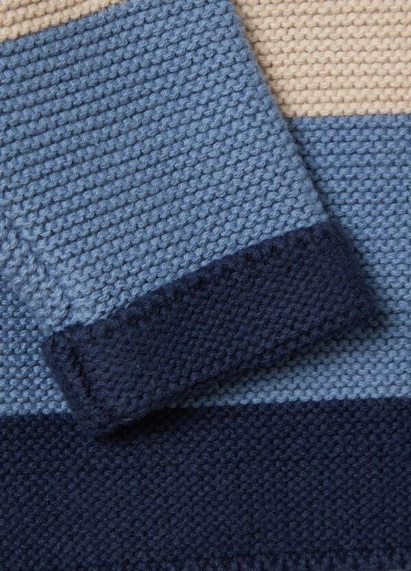 Ovs Cardigan In Cotone A Righe Con Cappuccio