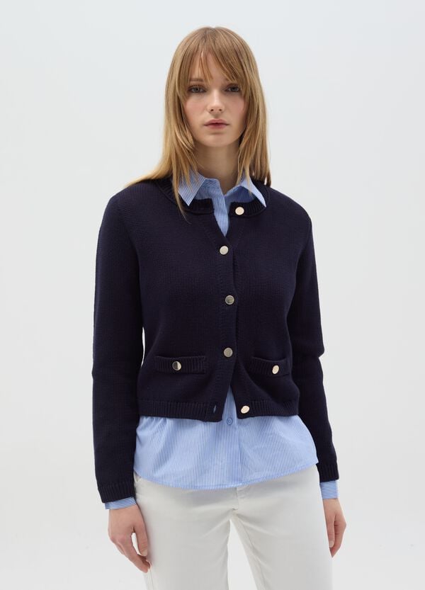 Ovs Cardigan in cotone con bottoni dorati