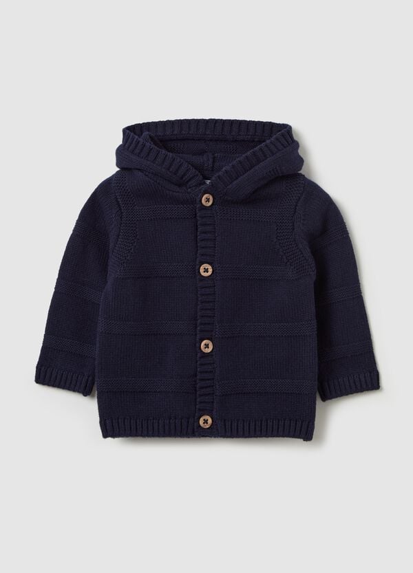 Ovs Cardigan in cotone con cappuccio