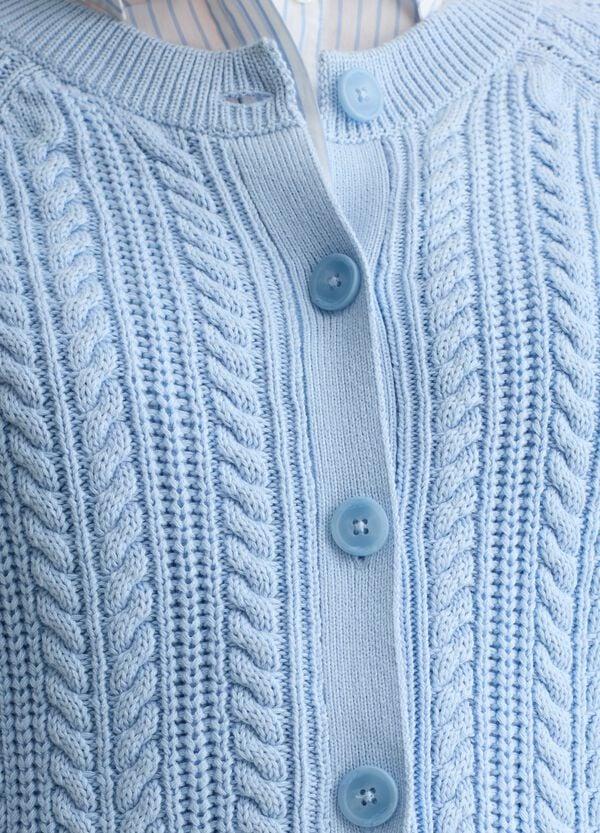 Ovs Cardigan In Cotone Con Lavorazione A Trecce
