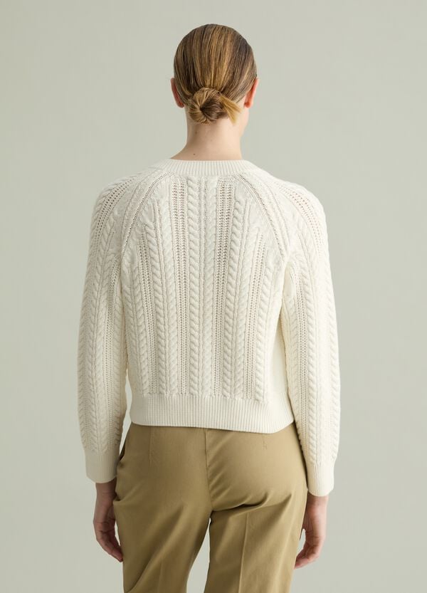 Ovs Cardigan In Cotone Con Lavorazione A Trecce