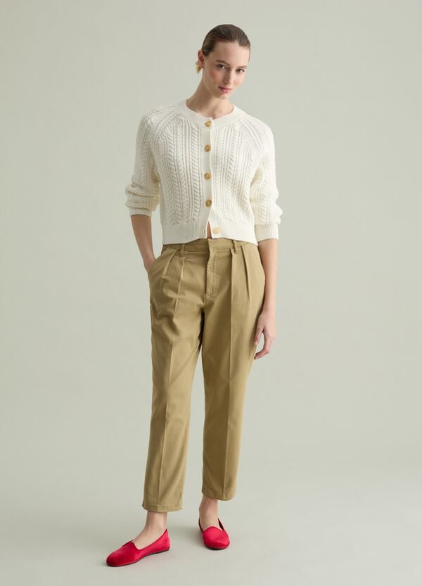 Ovs Cardigan in cotone con lavorazione a trecce