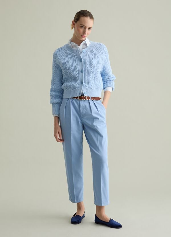 Ovs Cardigan in cotone con lavorazione a trecce