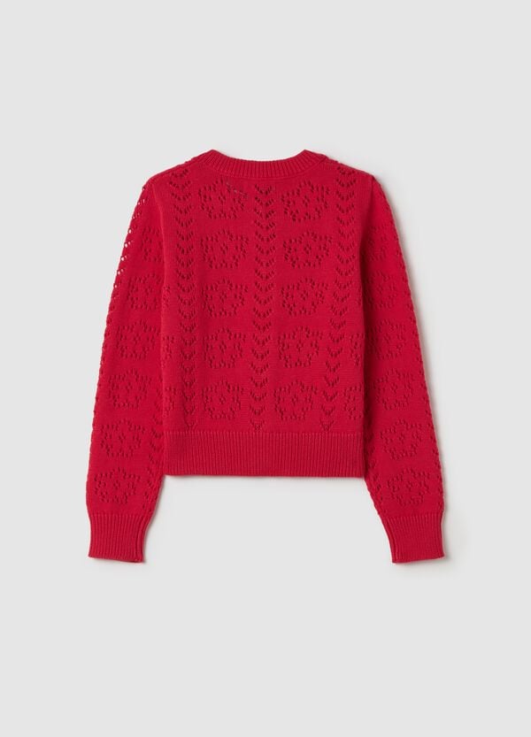 Ovs Cardigan In Cotone Con Lavorazione Traforata