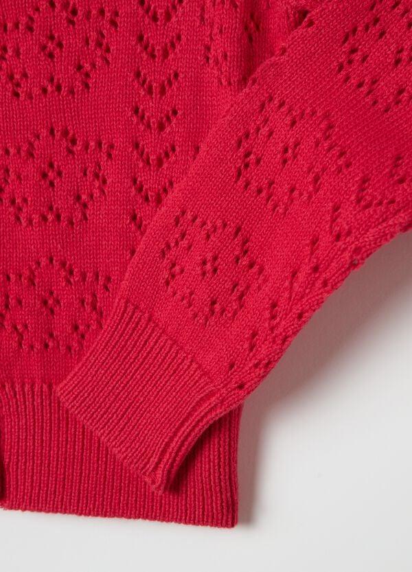 Ovs Cardigan In Cotone Con Lavorazione Traforata
