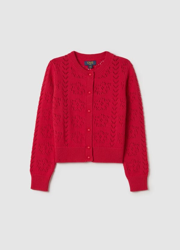 Ovs Cardigan in cotone con lavorazione traforata