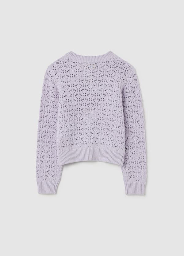 Ovs Cardigan In Cotone Con Motivo Traforato