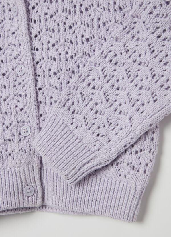 Ovs Cardigan In Cotone Con Motivo Traforato
