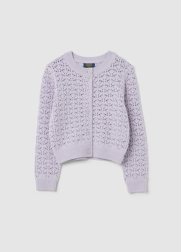 Ovs Cardigan in cotone con motivo traforato