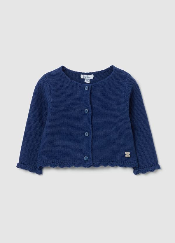 Ovs Cardigan in cotone con profili ondulati