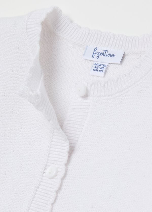 Ovs Cardigan In Cotone Con Scollo Ondulato