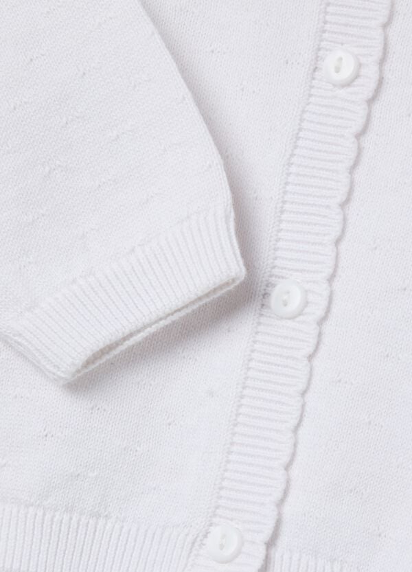 Ovs Cardigan In Cotone Con Scollo Ondulato