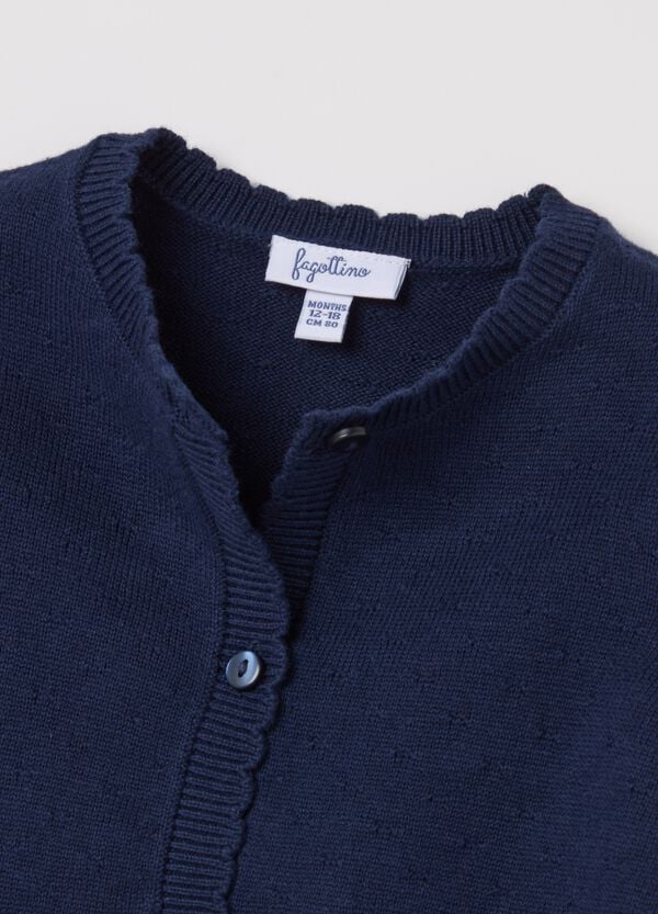 Ovs Cardigan In Cotone Con Scollo Ondulato