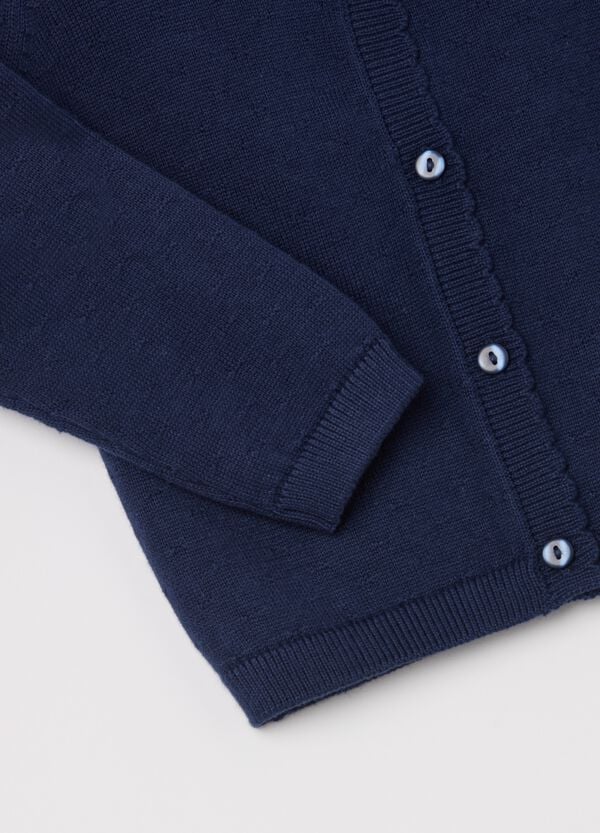 Ovs Cardigan In Cotone Con Scollo Ondulato