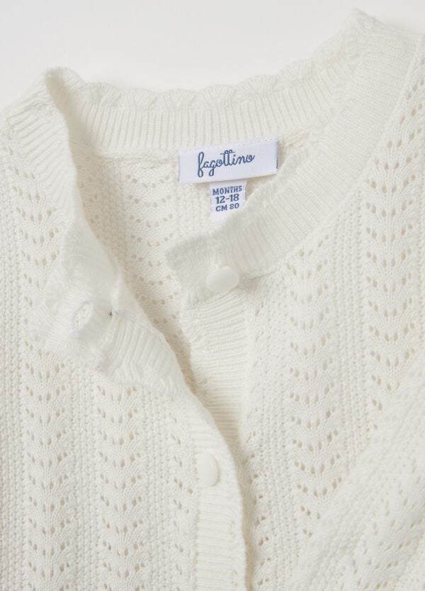 Ovs Cardigan In Cotone Pointelle