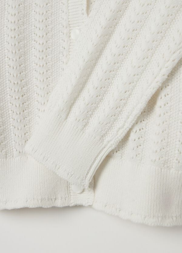 Ovs Cardigan In Cotone Pointelle