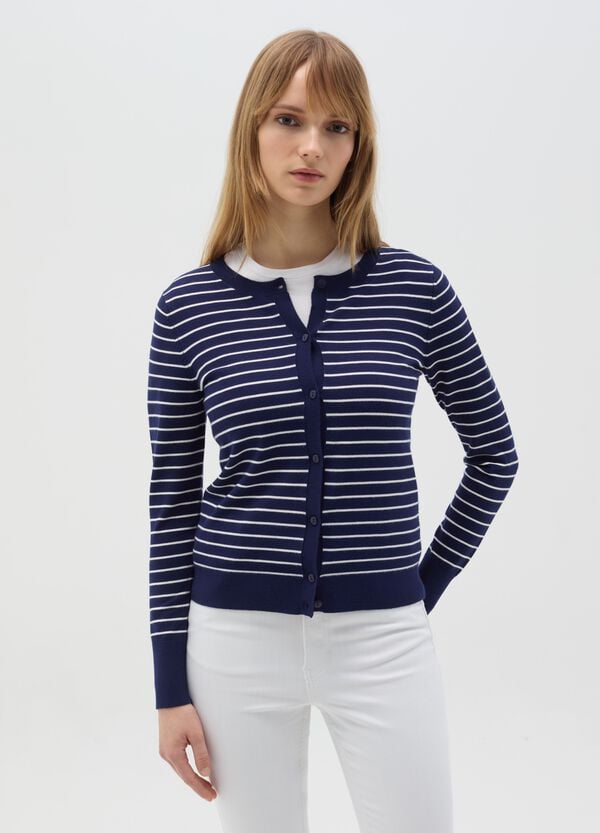 Ovs Cardigan In Fantasia A Righe