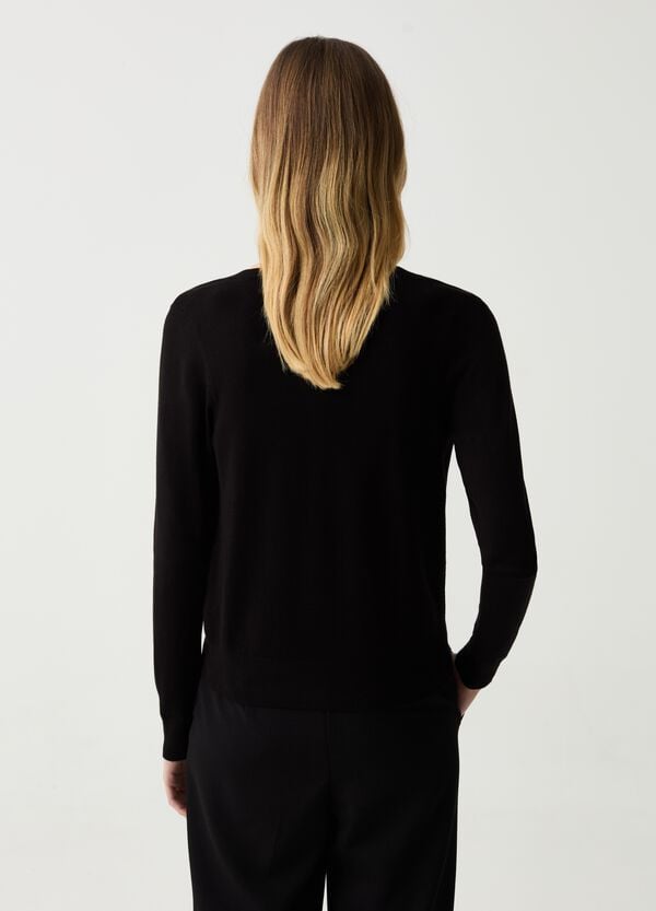 Ovs Cardigan In Viscosa Sostenibile Con Scollo A V